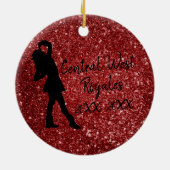Speciaal boorteam | Rood en zwart Keramisch Ornament (Achterkant)