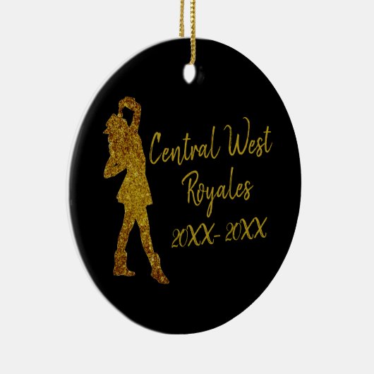 Speciaal boorteam | Zwart en goud Keramisch Ornament (Rechts)