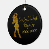 Speciaal boorteam | Zwart en goud Keramisch Ornament (Links)