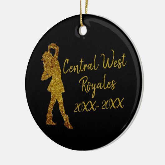 Speciaal boorteam | Zwart en goud Keramisch Ornament (Links)