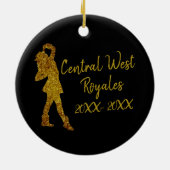 Speciaal boorteam | Zwart en goud Keramisch Ornament (Achterkant)