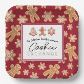 Speciaal Borden kerstkoekjesuitwisseling Papieren Bordje (Voorkant)