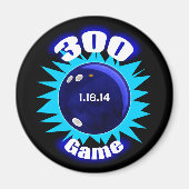 Speciaal Bowling 300-spel, met datum, Magneet (Voorkant)