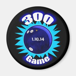 Speciaal Bowling 300-spel, met datum, Magneet
