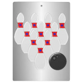 Speciaal Bowling-ontwerp Klembord (Achterkant)