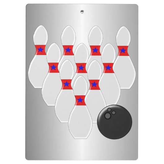 Speciaal Bowling-ontwerp Klembord (Achterkant)