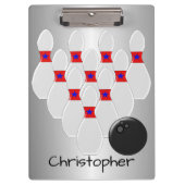Speciaal Bowling-ontwerp Klembord (Voorkant)