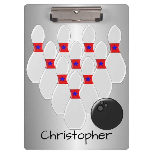 Speciaal Bowling-ontwerp Klembord (Voorkant)
