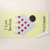 Speciaal Bowling-ontwerp Strandlaken (Voorkant)