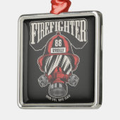 Speciaal brandweerapparaat voor brandweermaskers metalen ornament (Links)