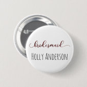 Speciaal Bridesmaid Roos Gold Glitter 1 Ronde Button 5,7 Cm (Voorkant /achterkant)