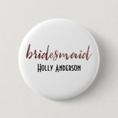 Speciaal Bridesmaid Roos Gold Glitter 2 Ronde Button 5,7 Cm (Voorkant)