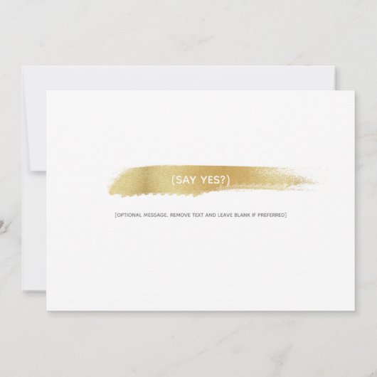 [Speciaal] Bridesmaid-voorstel Gold-penseelkaart Kaart (Achterkant)