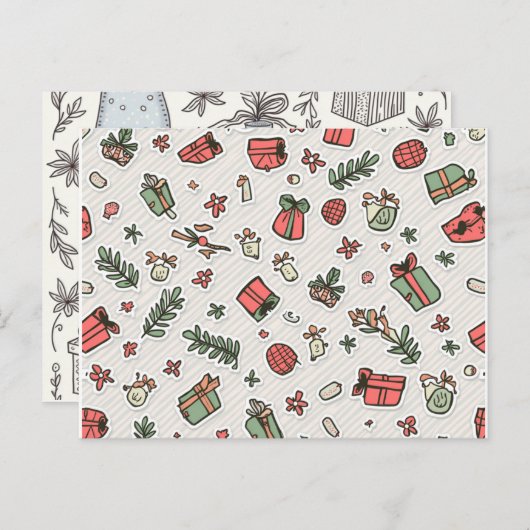 Speciaal briefkaart voor kerst (Voorkant / Achterkant)