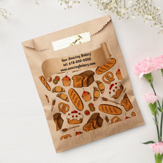 Speciaal brood-, koekjes- en banketbakkerij bedankzakje (Gezegeld)