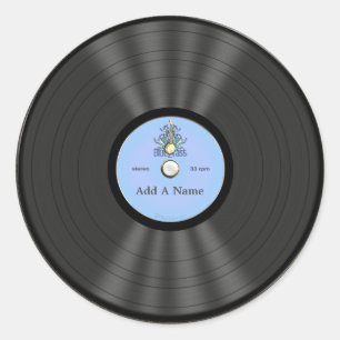 Speciaal bulgaarse vinylrecord ronde sticker