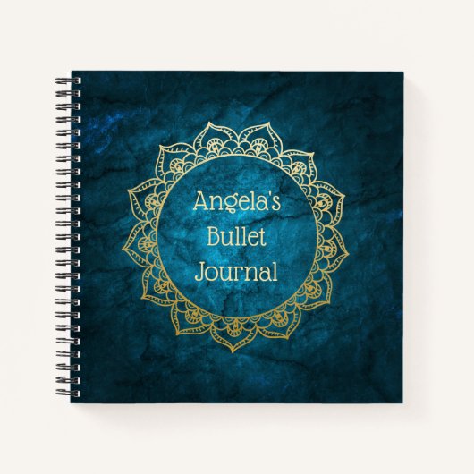 Speciaal Bullet Journal Gold Mandala Notitieboek (Voorkant)