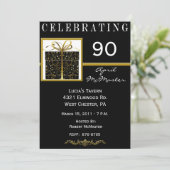 Speciaal Cadeau 90e verjaardag van de uitnodiging (Staand voorkant)