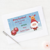 Speciaal cadeau van de kerstman, Rudolph Rechthoekige Sticker (Envelop)