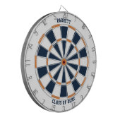 Speciaal cadeau voor Afstudeerders | Oranje wit bl Dartbord (Voorkant Links)