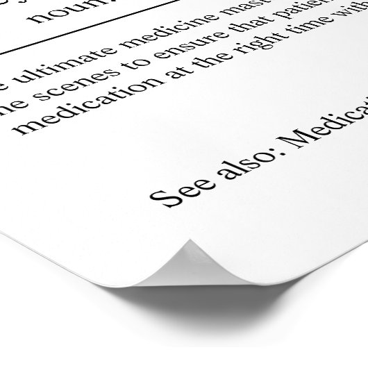 Speciaal cadeau voor apotheker poster (Hoek)