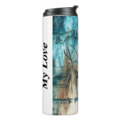 Speciaal cadeau voor mannen, aangepaste naam cadea thermosbeker (Gedraaid links)