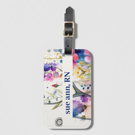 Speciaal cadeau voor reiszuster Afstuderen RN Bagagelabel (Voorkant (verticaal))