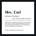 Speciaal cadeau voor softwareontwikkelaar poster<br><div class="desc">Elegant Creative Custom Software Developer Gift in minimalistische stijl zwart-wit. Bekijk onze winkel - collectie voor anderen. Geef ons gratis een bericht als je hulp nodig hebt om dit aan te passen of om het even welke specifieke aanpassingsbehoeften aan te passen.</div>