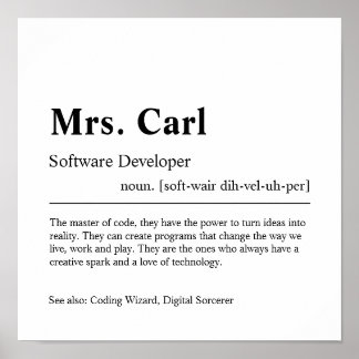 Speciaal cadeau voor softwareontwikkelaar poster