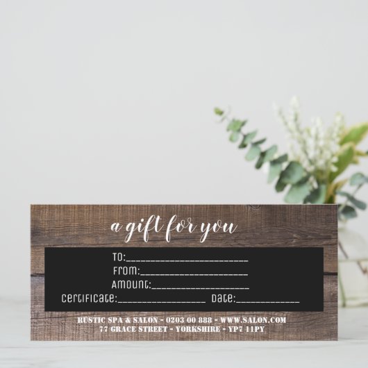 Speciaal cadeaubon voor zakelijk gebruik (Staand voorkant)