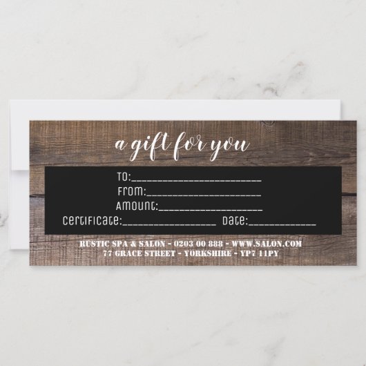 Speciaal cadeaubon voor zakelijk gebruik (Voorkant)