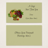 speciaal cadeaukaartje voor fruit visitekaartje (Voorkant /achterkant)