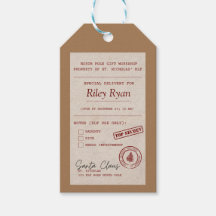 Speciaal cadeauLabel van de kerstman