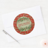 Speciaal cadeaulabel voor feestdag ronde sticker (Envelop)