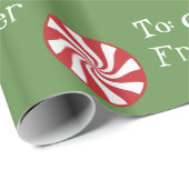 Speciaal cadeautje van Santa Kerstmis Snoep Green Cadeaupapier (Rol Hoek)