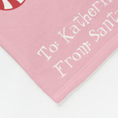 Speciaal cadeautje van Santa Kerstmis Snoep Roze Fleece Deken (Hoek)