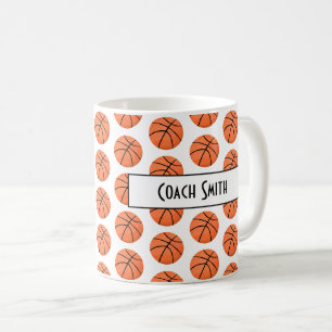 Speciaal cadeautje voor Basketball Pattern Coach Koffiemok