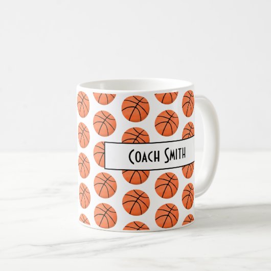Speciaal cadeautje voor Basketball Pattern Coach Koffiemok (Voorkant rechts)