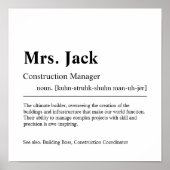 Speciaal cadeautje voor bouwmanager poster (Voorkant)