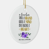 Speciaal cadeautje voor docenten in goud keramisch ornament (Rechts)