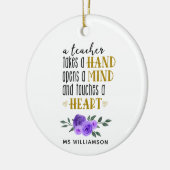 Speciaal cadeautje voor docenten in goud keramisch ornament (Links)