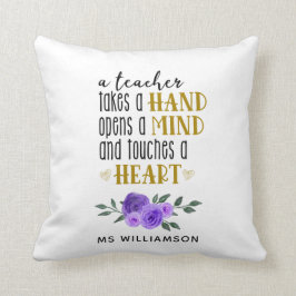 Speciaal cadeautje voor docenten in goud kussen