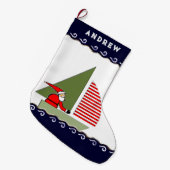 Speciaal cadeautje voor feestdagen grote kerstsok (Voorkant (Hangend))