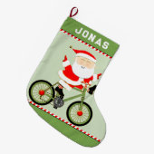 Speciaal cadeautje voor feestdagen op fietslijst grote kerstsok (Voorkant (Hangend))