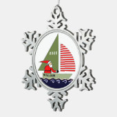 Speciaal cadeautje voor feestdagen tin sneeuwvlok ornament (Rechts)