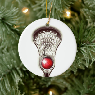 Speciaal cadeautje voor Lacrosse Holiday Keramisch Ornament