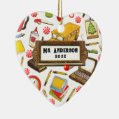 Speciaal cadeautje voor lerarenfeestdag keramisch ornament (Rechts)