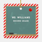 Speciaal cadeautje voor lerarenfeestdag keramisch ornament (Achterkant)