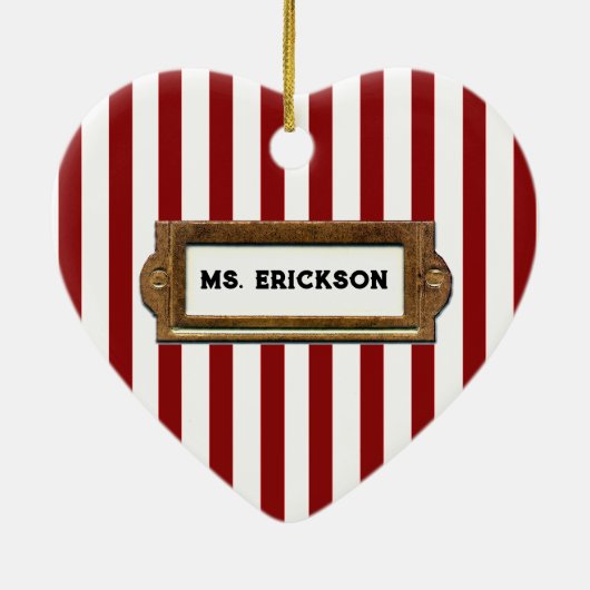 Speciaal cadeautje voor lerarenfeestdag keramisch ornament (Achterkant)