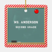 Speciaal cadeautje voor lerarenfeestdag keramisch ornament (Achterkant)